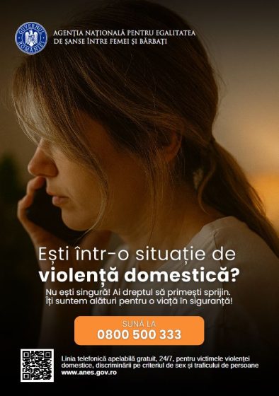 04.08.2025 – ANES – Linie telefonică gratuită, 24/7, pentru victimele violenței domestice